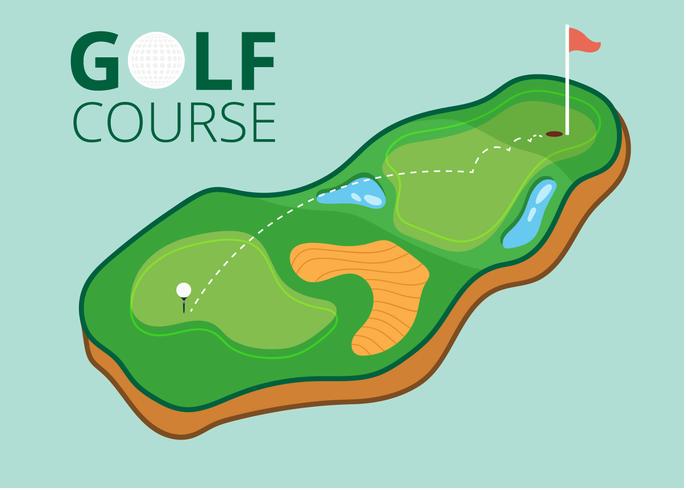 Campo de golf vector