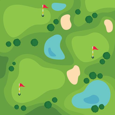 Overhead View Golf Course vector