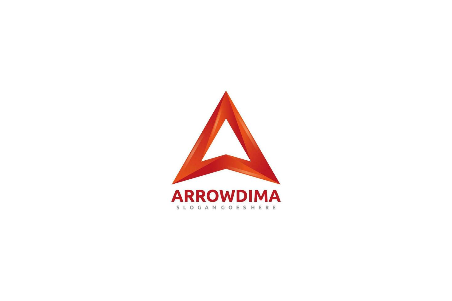 Una carta -Arrow Logo vector