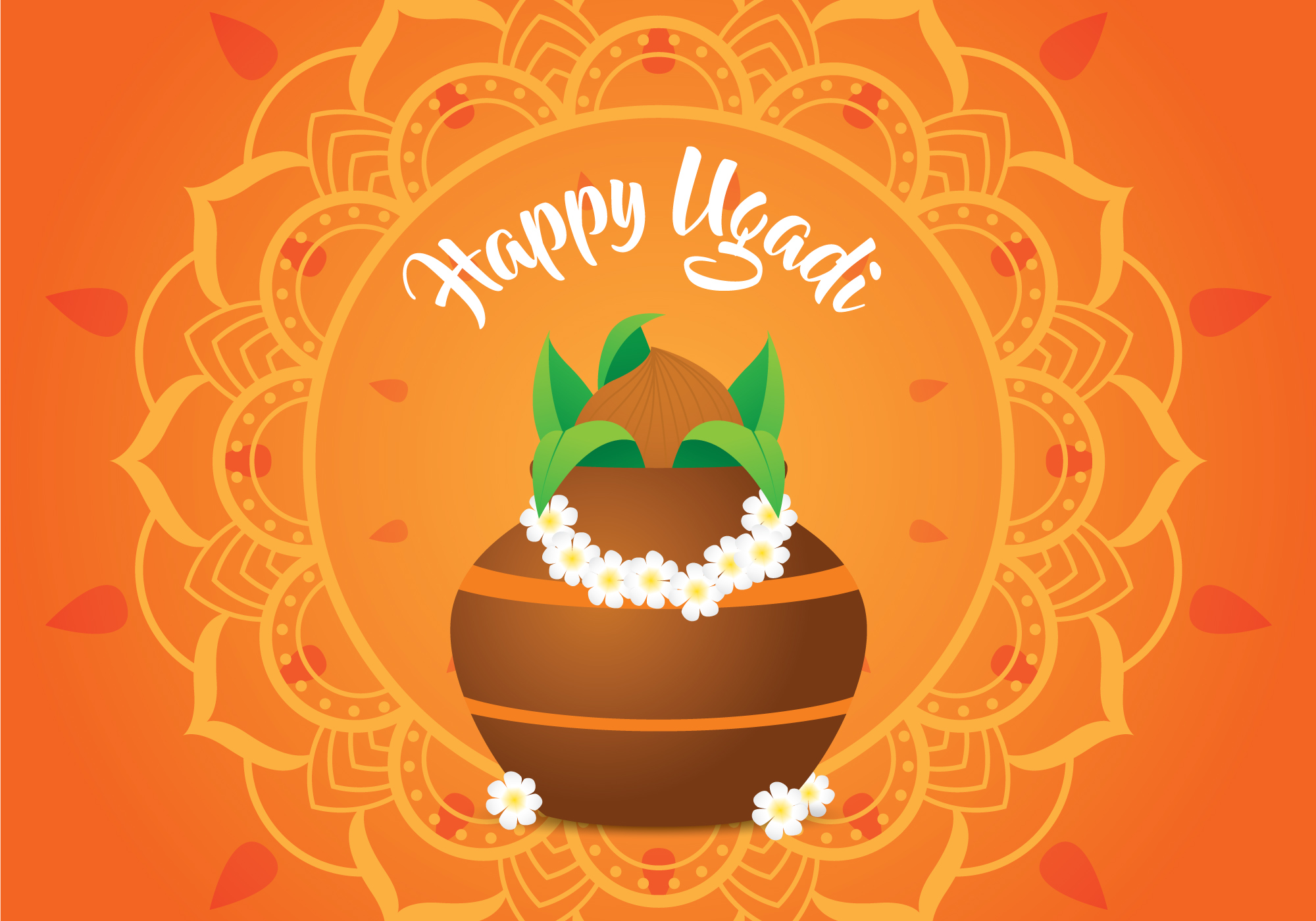 Happy Ugadi Background 191085 Vector Art at Vecteezy