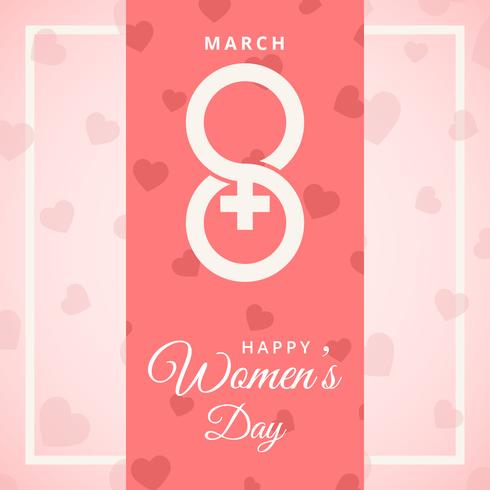 Happy Womens Day Greeting Card vector