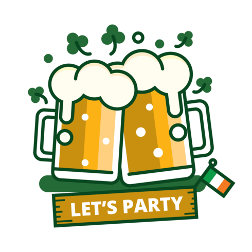St Patrick's Day Beer Sticker vector