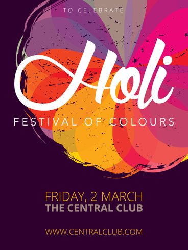 Holi Festival Poster vector