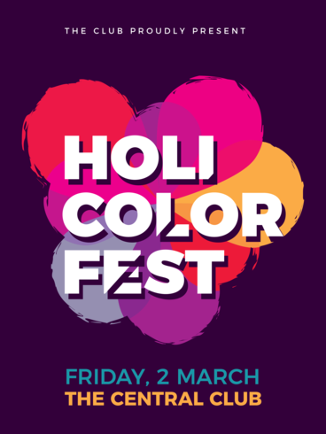 Holi Festival Poster vector