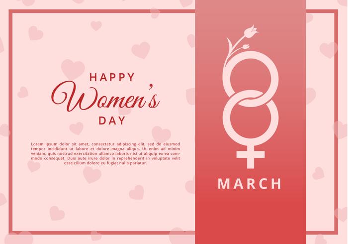 Happy Womens Day Greeting Card vector