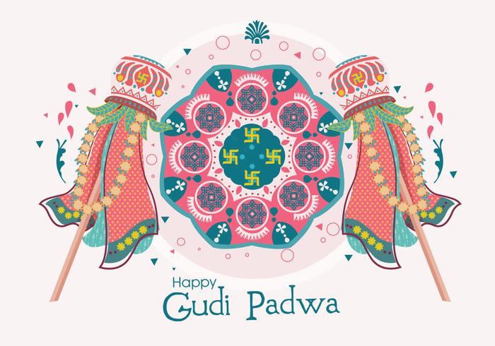 Vector de ilustración de Gudi Padwa