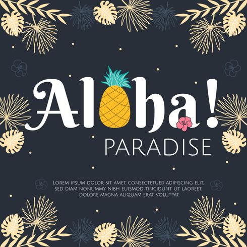 aloha paraíso vector