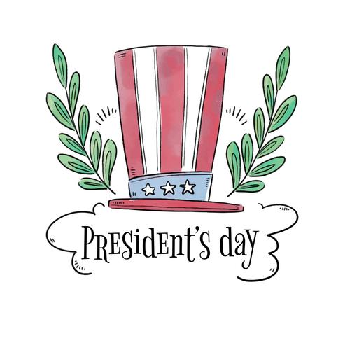 American President Hat Between Branches And Clouds vector