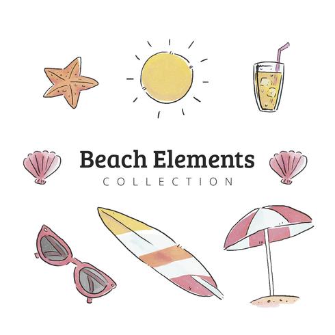 Travel And Beach Elements Collection To Summer vector