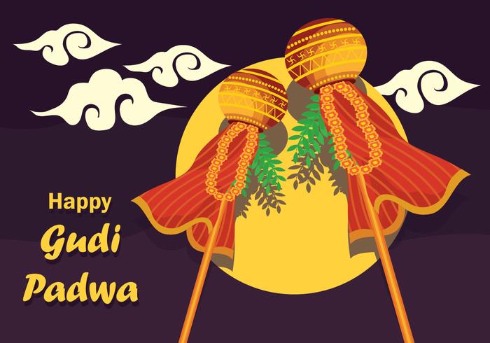 Gudi Padwa Vector Illustration