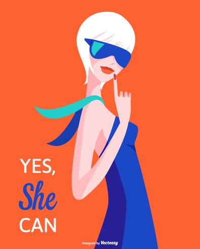 Cartel del arte pop del vector del día internacional de la mujer