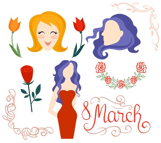 Vectores del Día Internacional de la Mujer