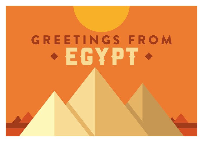 Egypt Postcard Vector