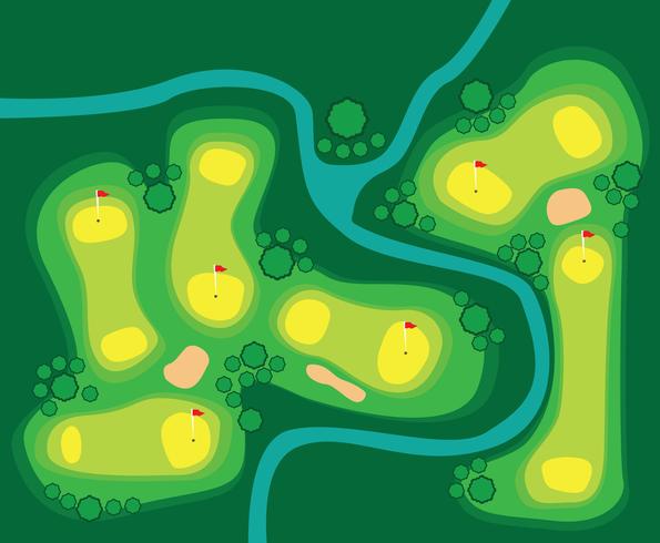 View Top Golf Course Vector