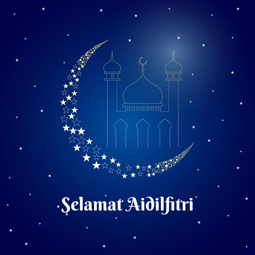 Selamat Hari Raya Aidilfitri Vectors 191271 Vector Art at Vecteezy