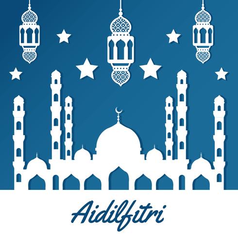 Aidifitri Background Vector