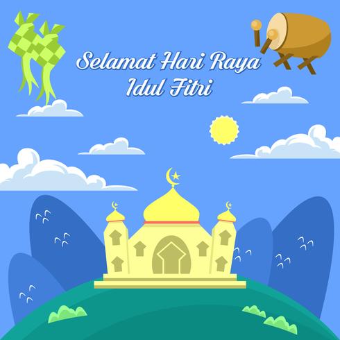 Selamat Hari Raya Idul Firtri Vector - Download Free 