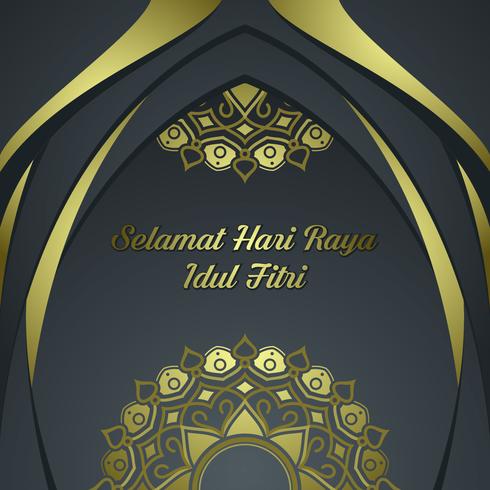 Elegant Selamat Hari Raya Idul Firtri Vector