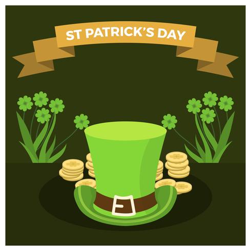 Ilustración de Vector de día de Flat St Patrick