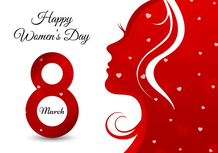 Happy Womens Day Greeting Card vector