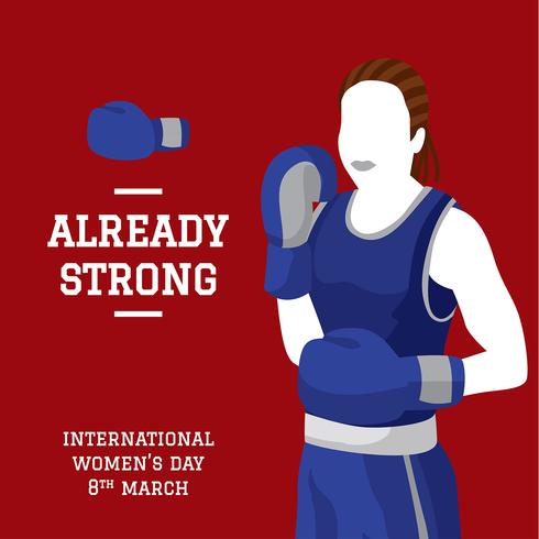 International Women Day Boxing Vector