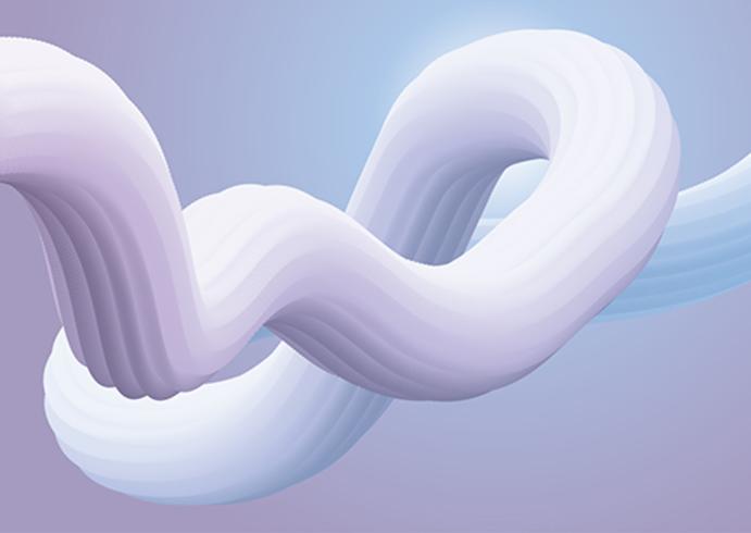 3D fluid shape background vector