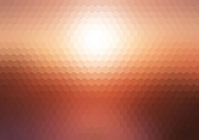 Abstract sunset hexagonal mosaic background  vector