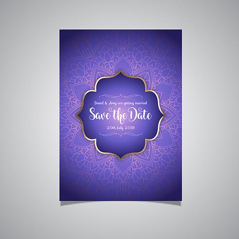 Luxury save the date invitation vector