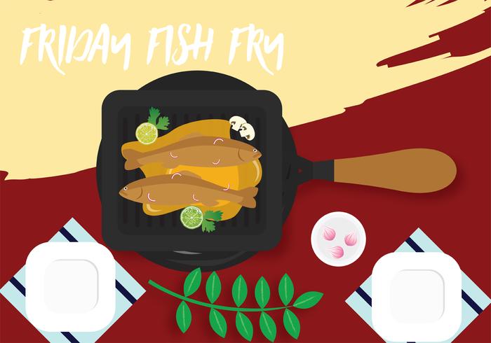 Viernes Fish Fry Vector Design