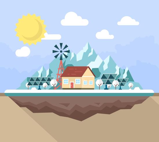 Paisaje de invierno vector