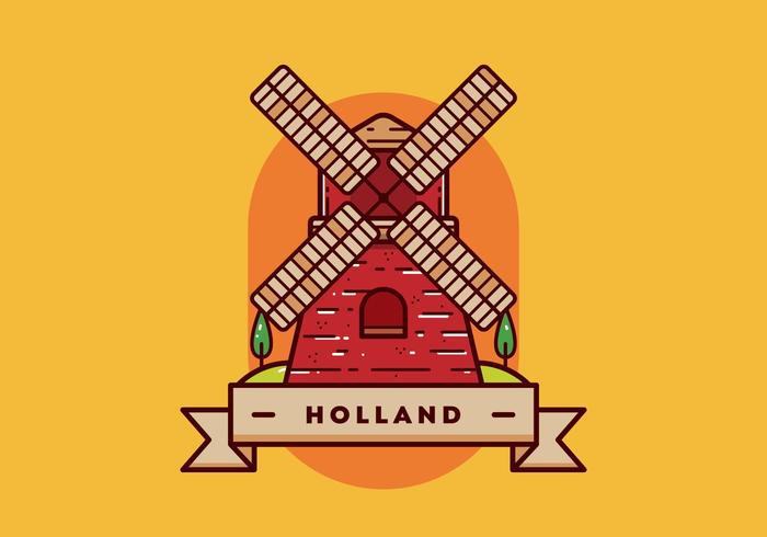 Vector de la postal de Holanda