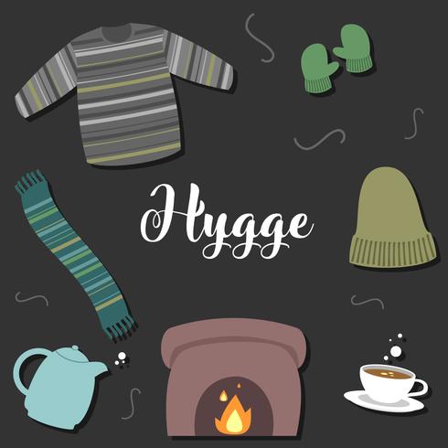 vector de tiempo de hygge