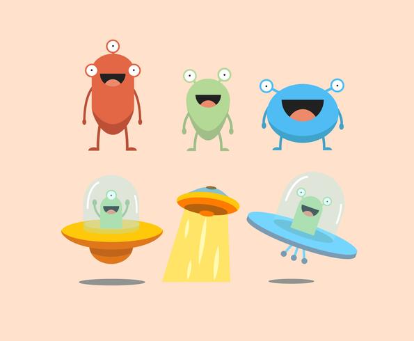 Cute Martians Vector