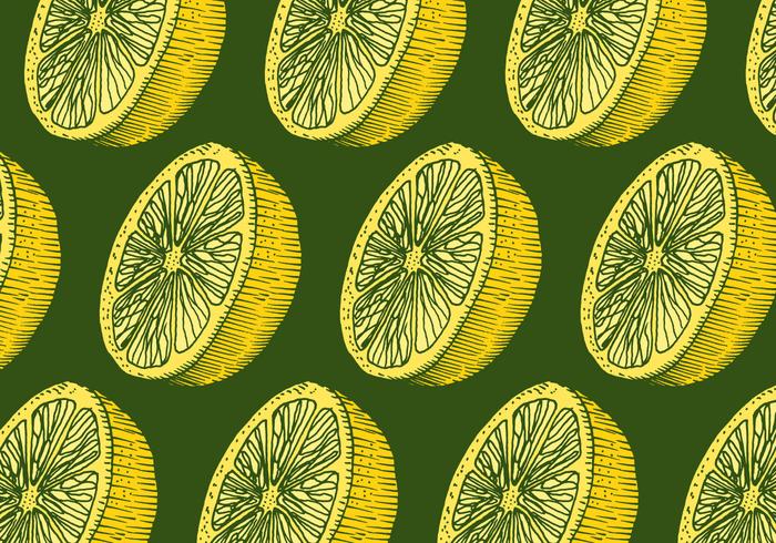 retro lemon pattern vector