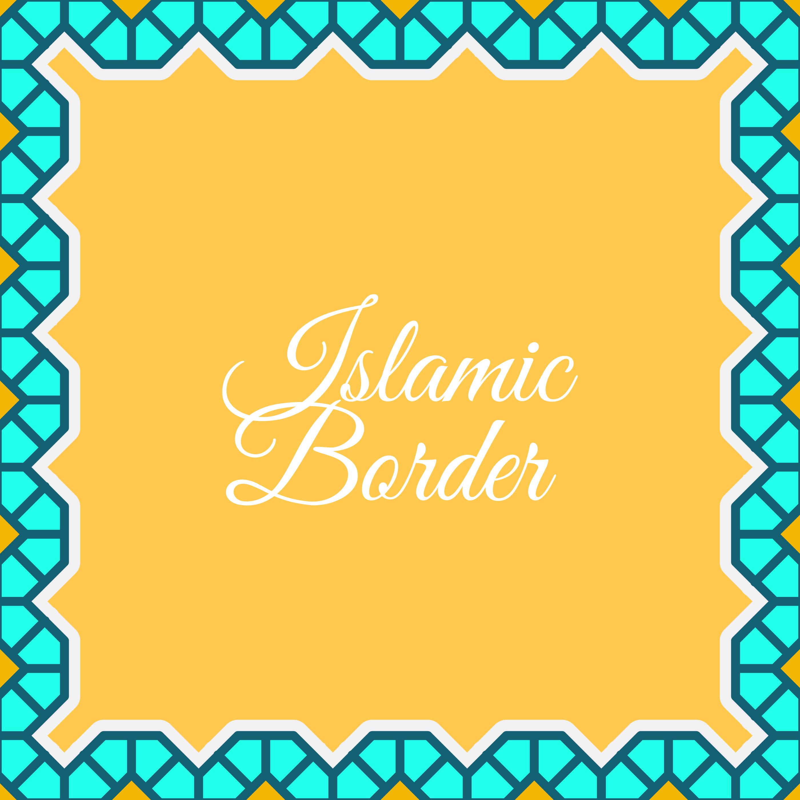 Download Flat Islamic Border Vector Background - Download Free ...
