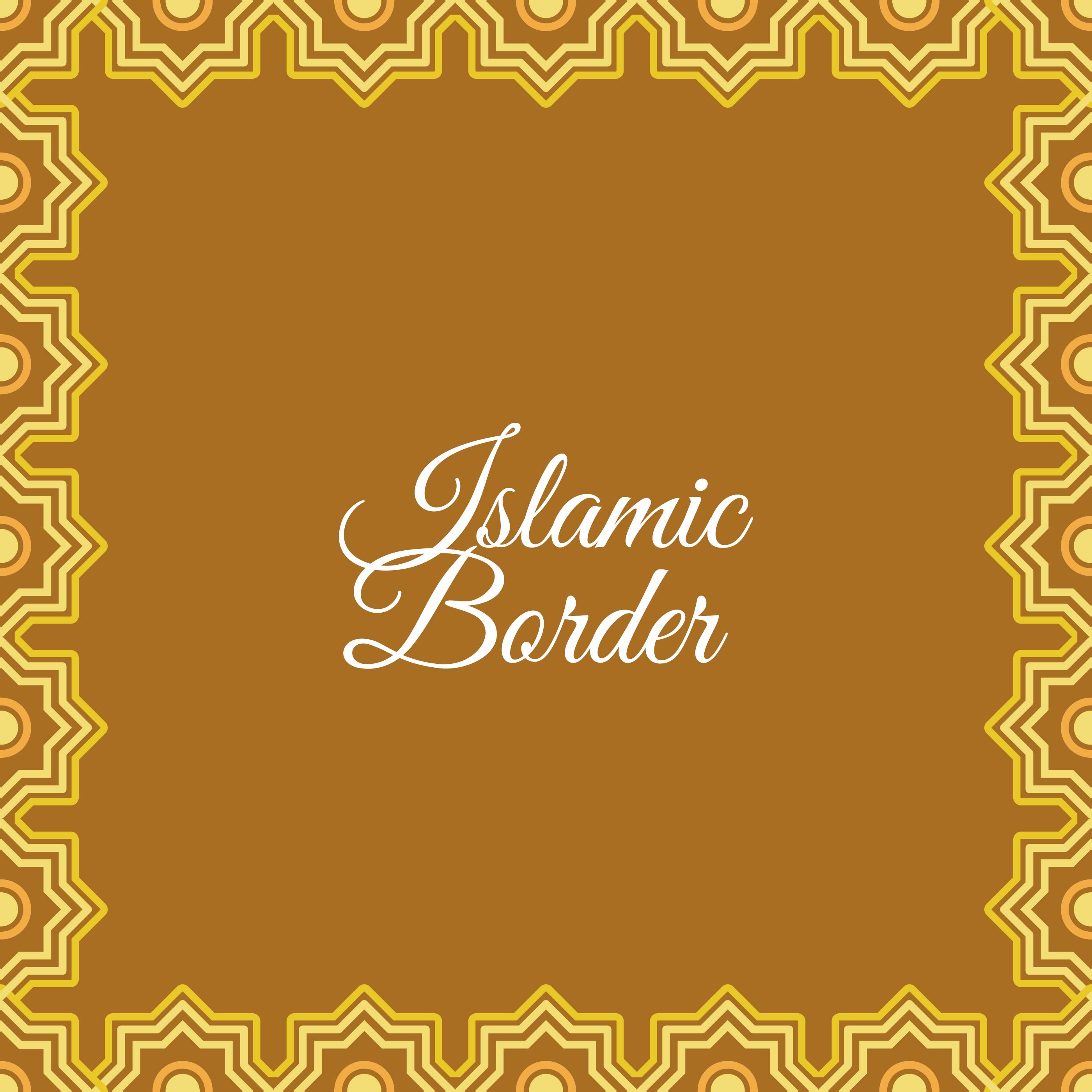 Flat Islamic  Border Vector Background Download Free 