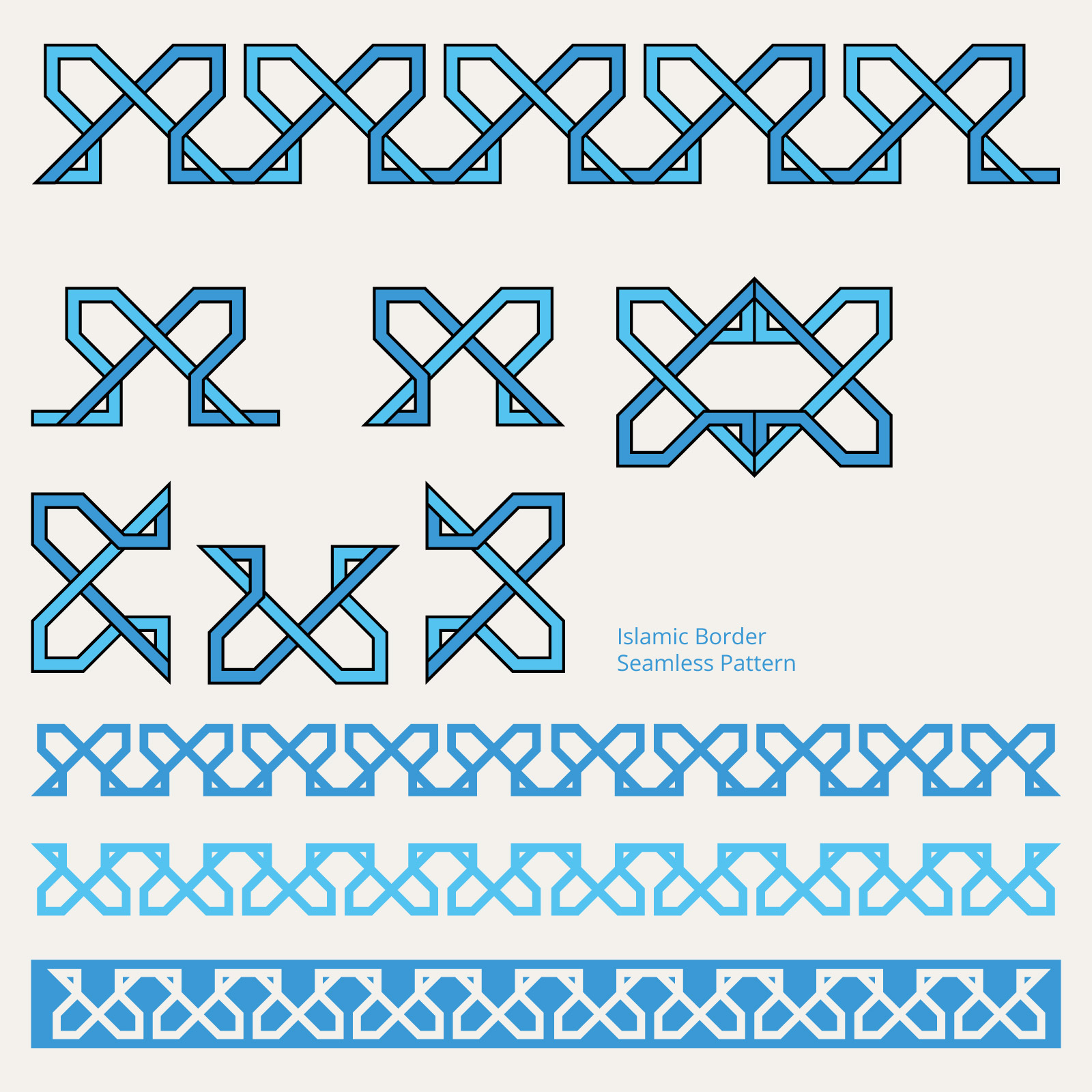 Download Islamic Border Editable Seamless Pattern - Download Free ...