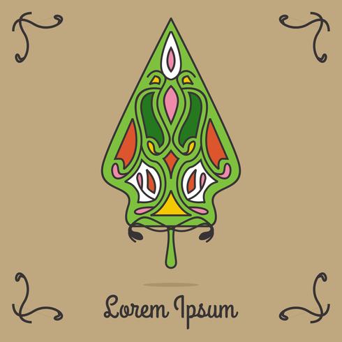 Illustration Of Gunungan Wayang vector
