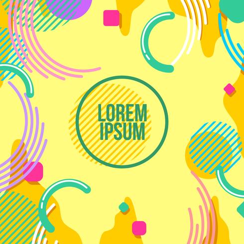 Yellow Memphis Background Vector