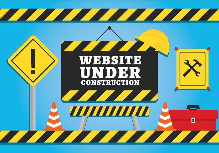 Sitio web en vector de construcción