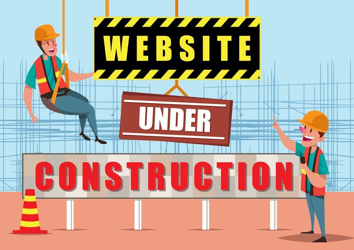 Sitio web en construcción ilustración vector