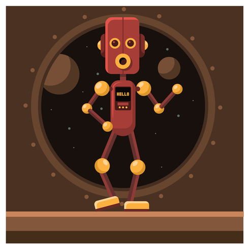 Diseño de personajes robot vector