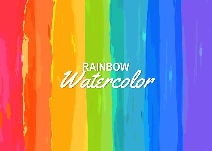 Colorful Watercolor Rainbow Background vector