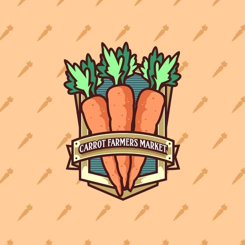 Carrot Farmers Market Logo Vector
