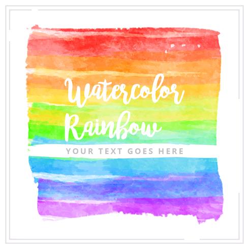 Vector Watercolor Rainbow Element