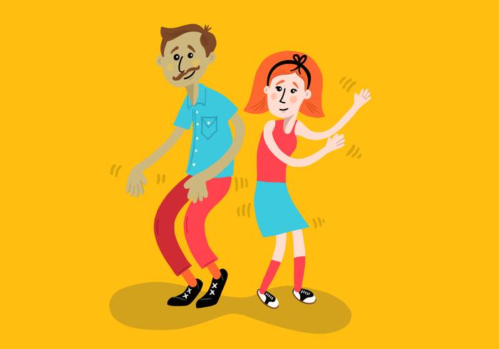 felices bailando niños vector