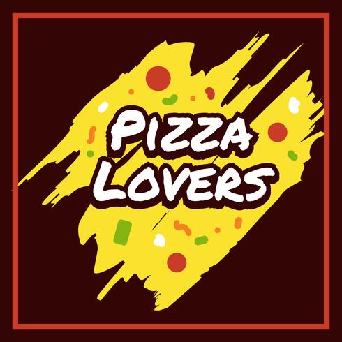 Tipografía Pizza Lovers vector