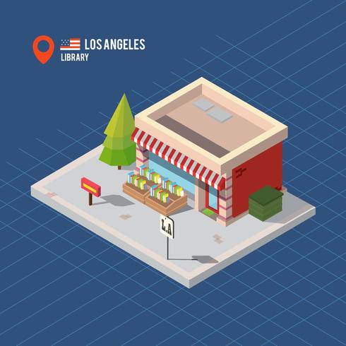 Isometric Los Angeles Building Vector