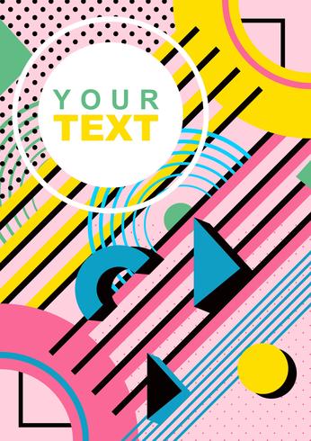 Colorful Memphis Background vector