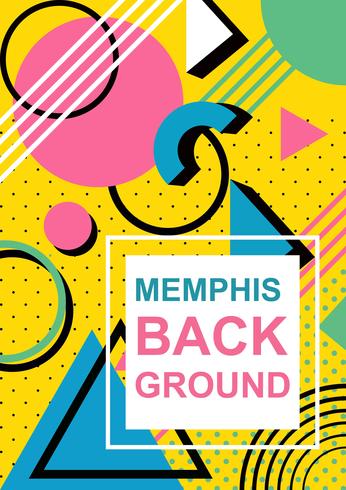 Fondo retro de Memphis vector